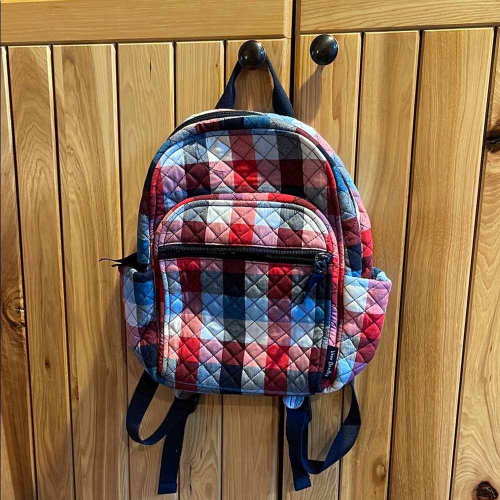 Vera Bradley Plaid Backpack - Red, Blue, Black